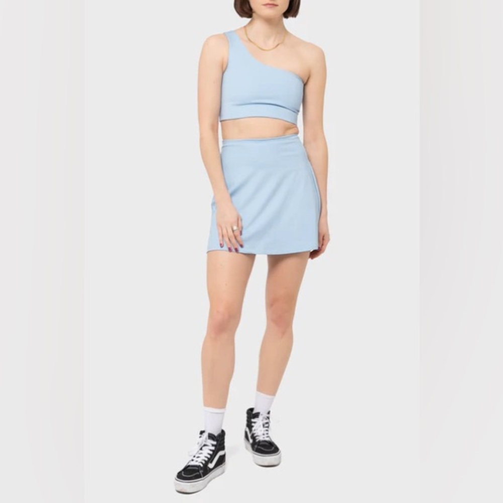 girlfriend collective Light Blue Mini Skirt